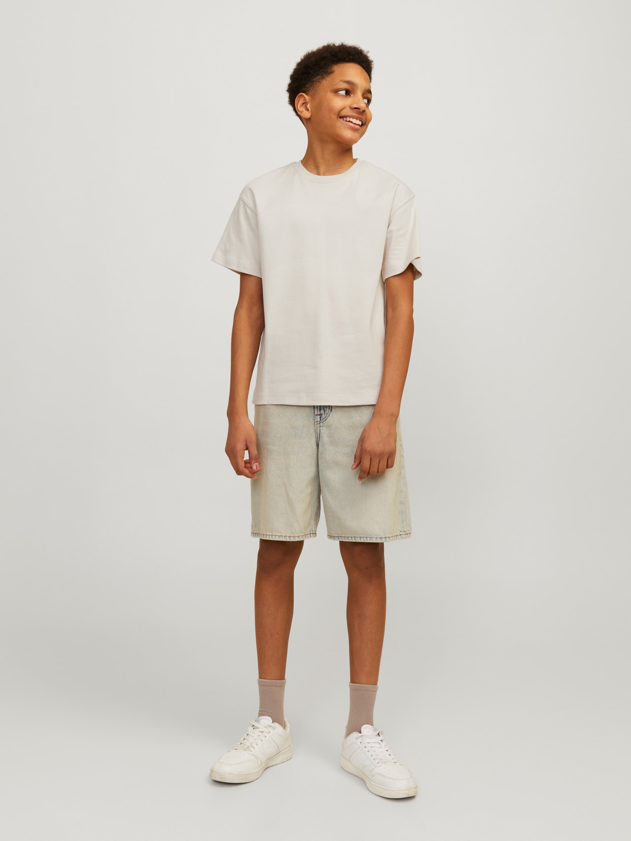 Jack & Jones Vienspalvis Marškinėliai For boys -Moonbeam - 12258902