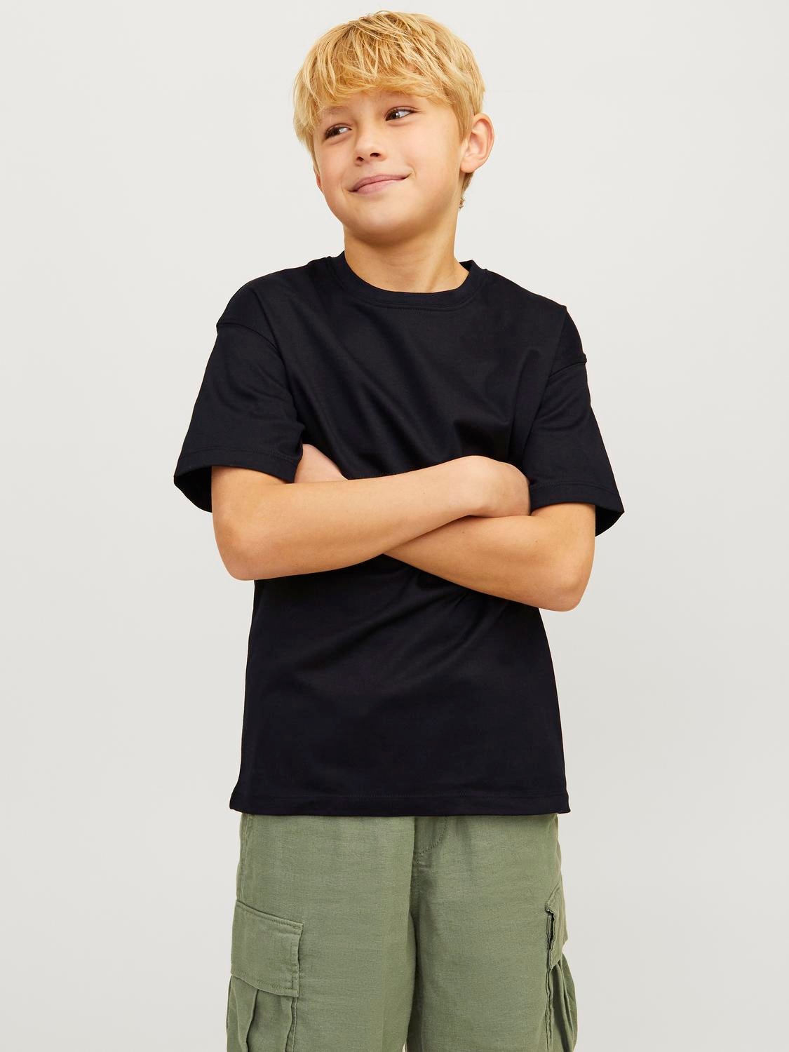 Jack & Jones Bez vzoru Tričko Junior -Black - 12258902