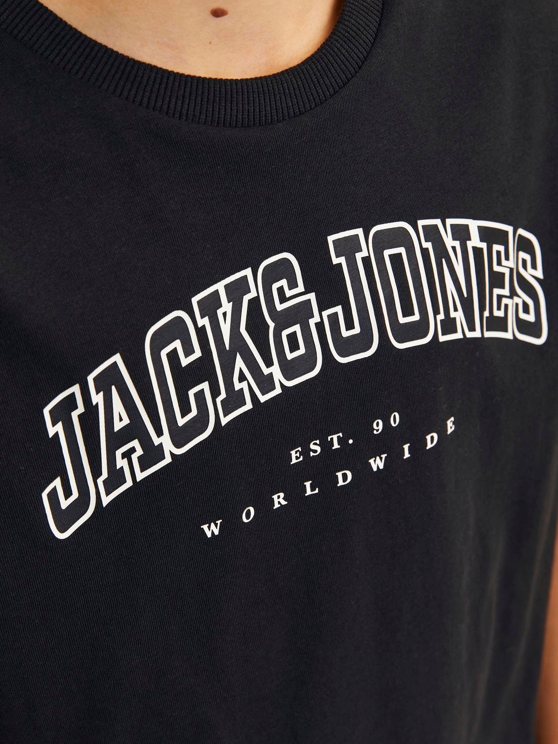 Jack & Jones Camiseta Logotipo Para chicos -Black - 12258924