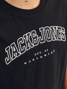 Jack & Jones Logo Tričko Junior -Black - 12258924