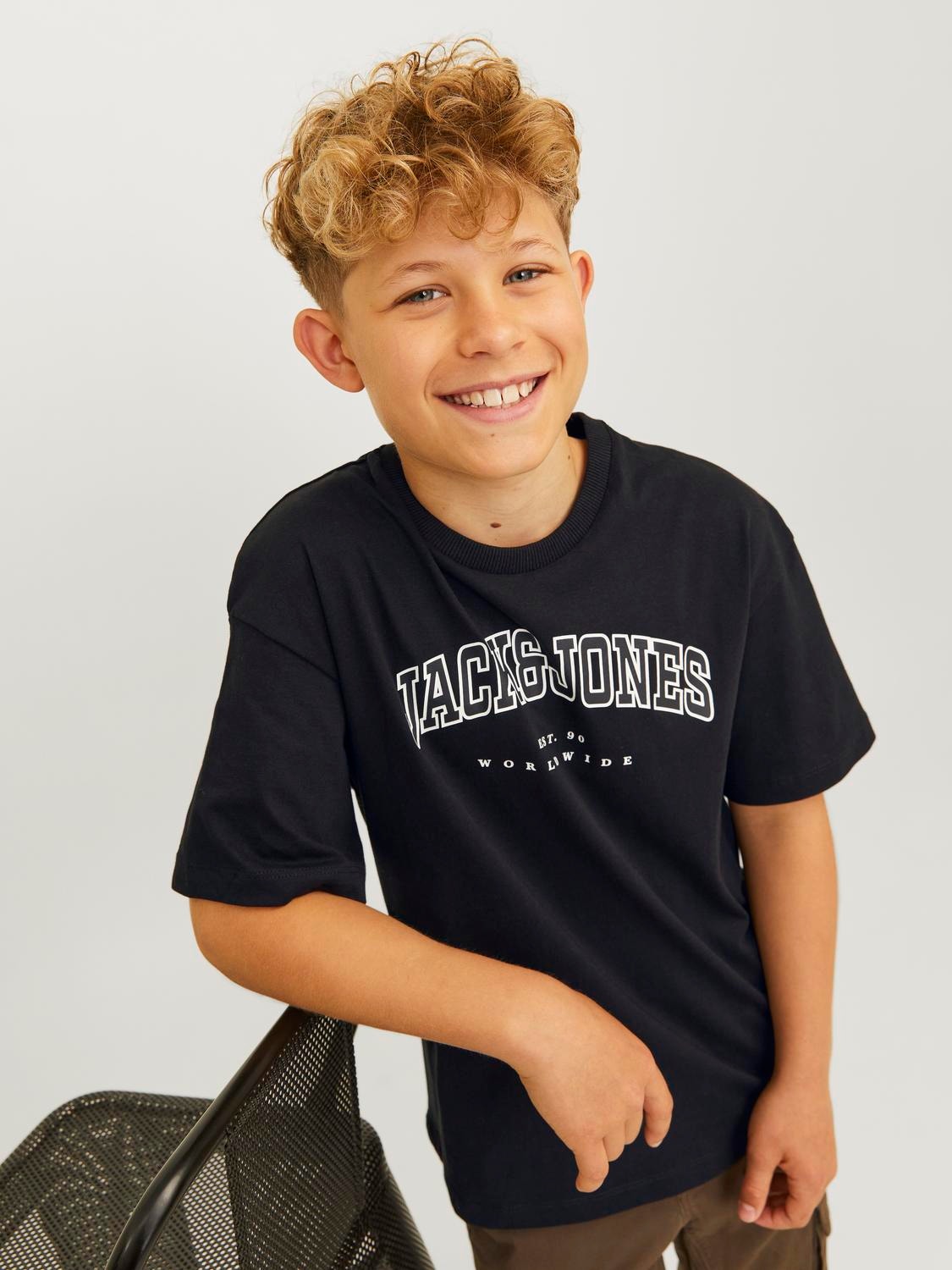 Jack & Jones Logo T-särk Junior -Black - 12258924