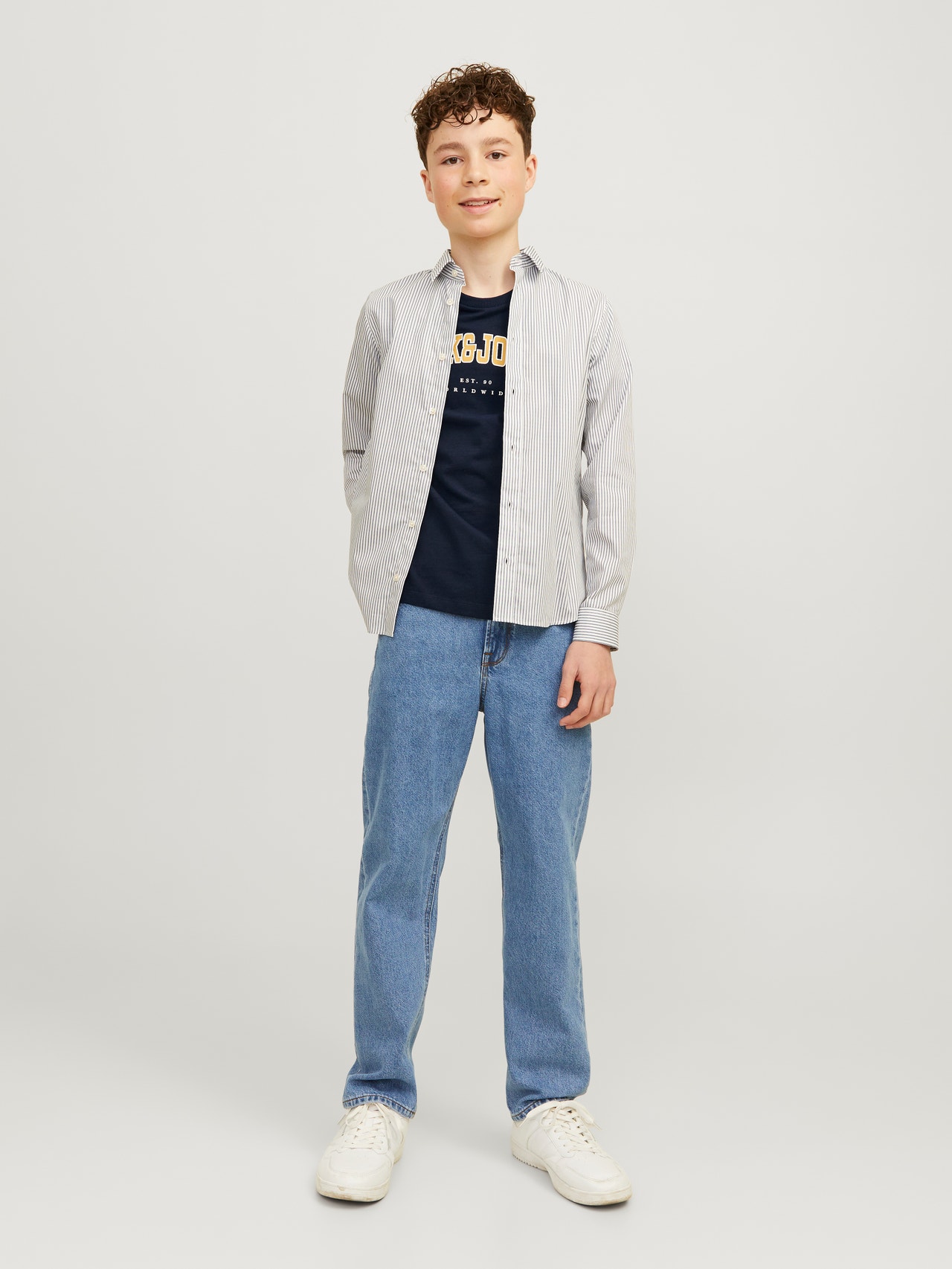 Jack & Jones Logo Tričko Junior -Navy Blazer - 12258924