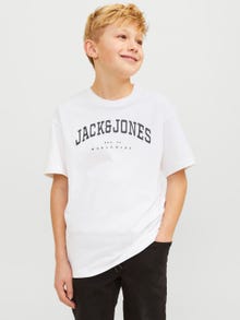 Jack & Jones Logo T-shirt For boys -White - 12258924