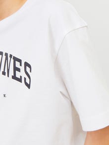 Jack & Jones Logo T-skjorte For gutter -White - 12258924