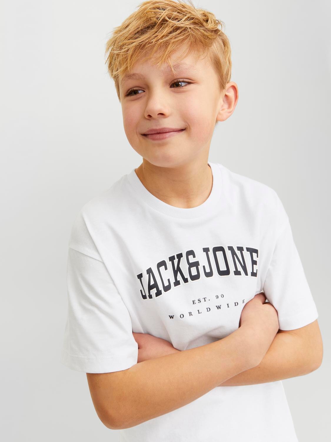 Jack & Jones Camiseta Logotipo Para chicos -White - 12258924