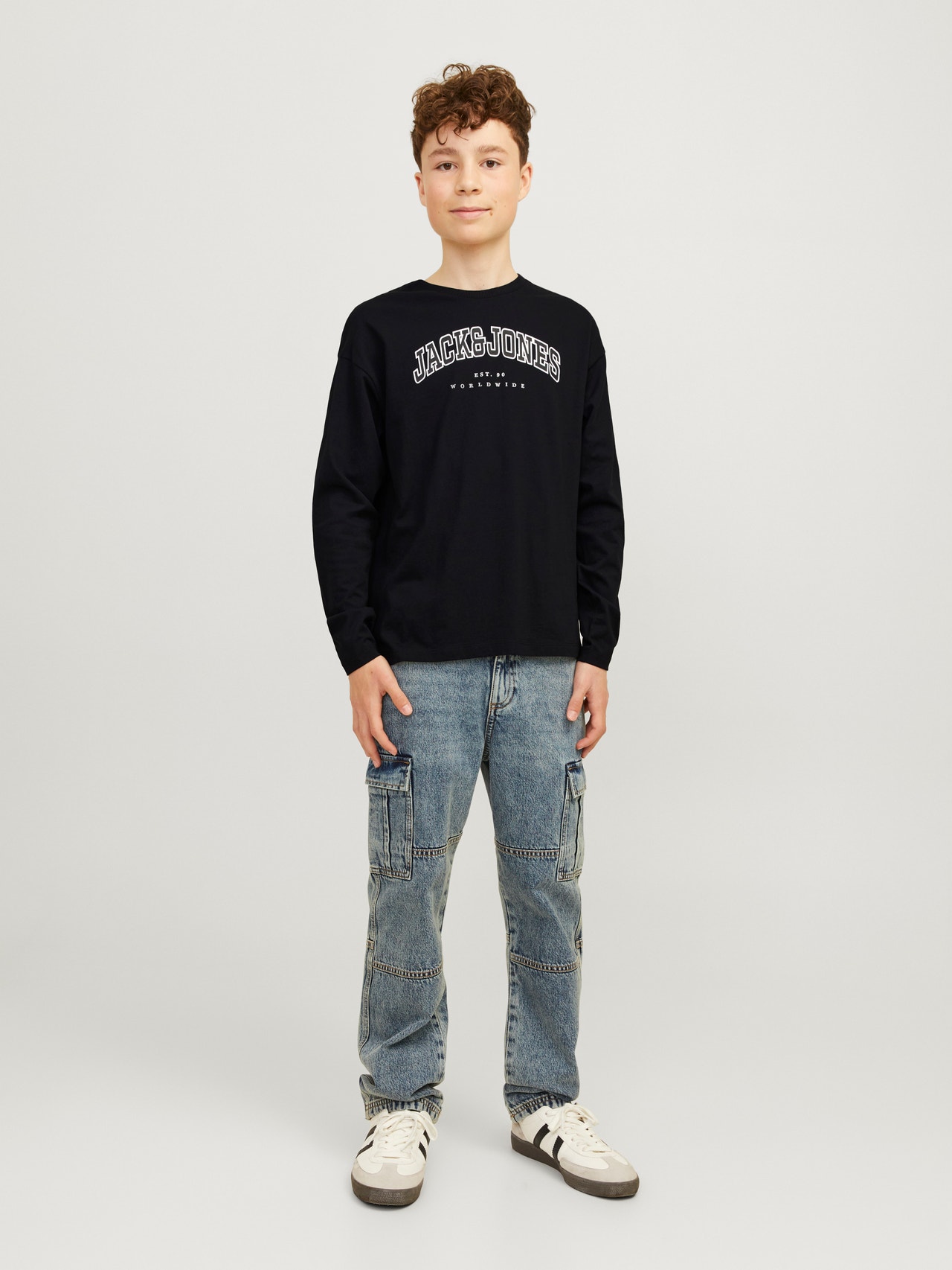 Jack & Jones Logotipas Marškinėliai For boys -Black - 12258928