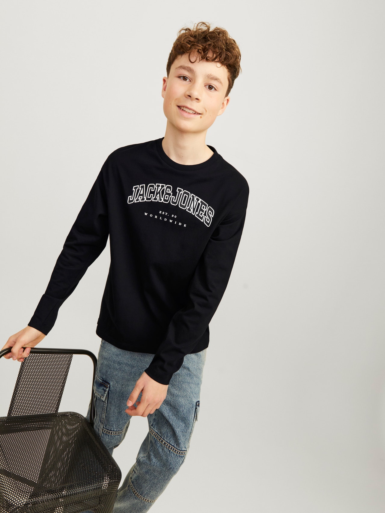 Jack & Jones Logotipas Marškinėliai For boys -Black - 12258928