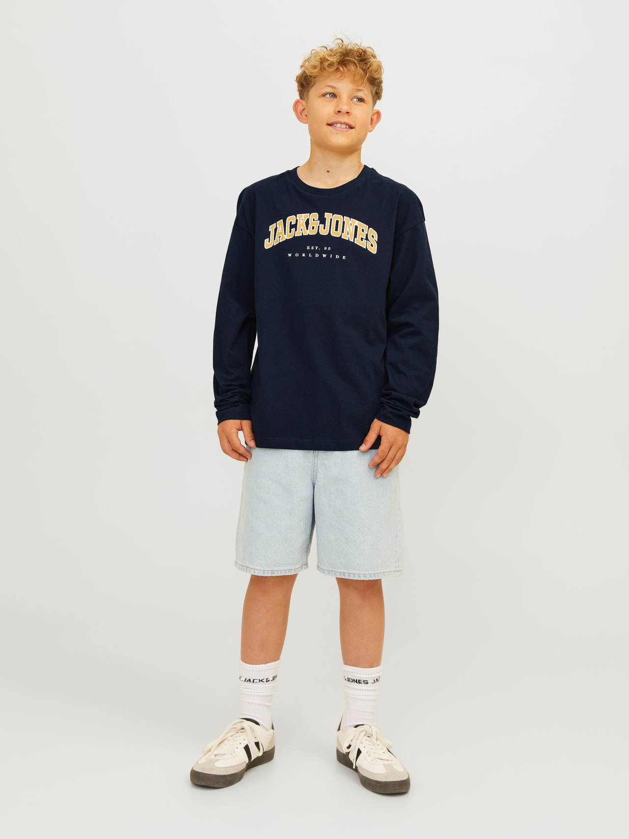 Jack & Jones Logotipas Marškinėliai For boys -Navy Blazer - 12258928