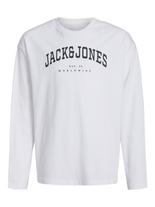 Jack & Jones Logo T-shirt Voor jongens -White - 12258928