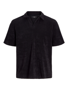 Jack & Jones Bez vzoru Polo límec Tričko -Black - 12258955