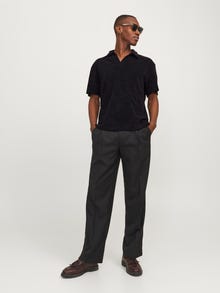 Jack & Jones Enfärgat Polo T-shirt -Black - 12258955
