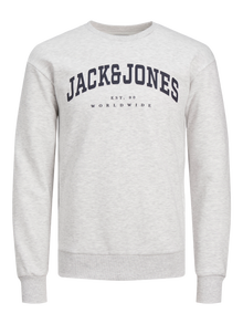 Jack & Jones Logo Sweatshirt Junior -White Melange - 12258967