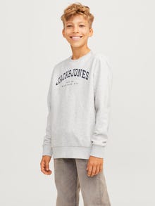 Jack & Jones Logo Sweatshirt Junior -White Melange - 12258967
