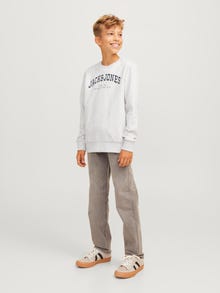 Jack & Jones Logo Sweatshirt Junior -White Melange - 12258967