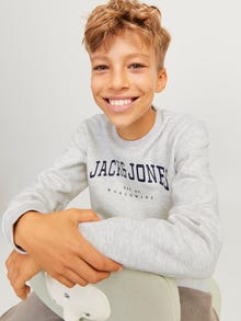Jack & Jones Logo Sweatshirt Junior -White Melange - 12258967