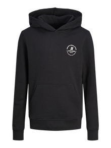 Jack & Jones Logo Hoodie Voor jongens -Black - 12258968