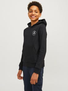 Jack & Jones Φούτερ με κουκούλα Για αγόρια -Black - 12258968