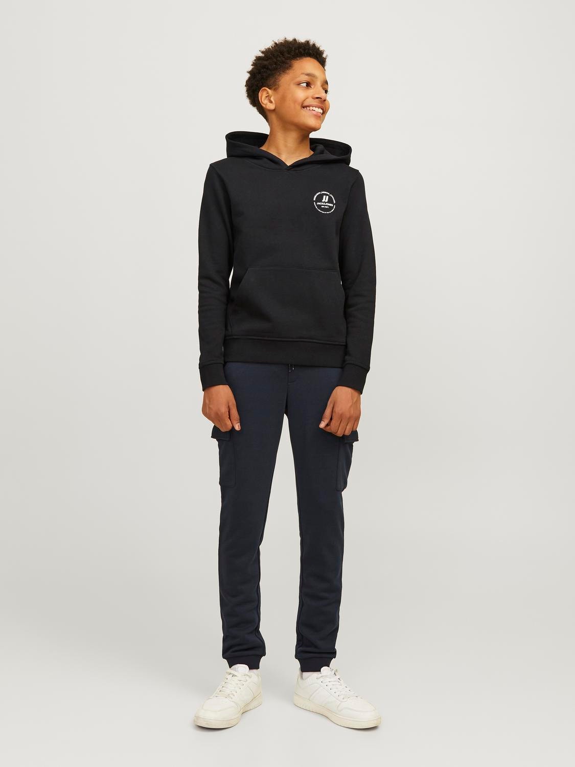 Jack & Jones Φούτερ με κουκούλα Για αγόρια -Black - 12258968