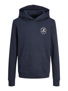 Jack & Jones Hoodie Logo Para meninos -Navy Blazer - 12258968