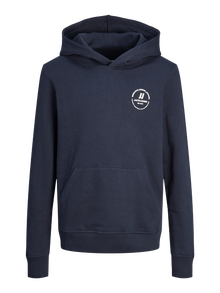 Jack & Jones Logo Hoodie Junior -Navy Blazer - 12258968
