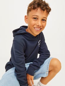 Jack & Jones Logo Hoodie Junior -Navy Blazer - 12258968