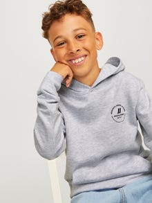 Jack & Jones Junior Logo Huppari -White Melange - 12258968