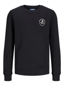 Jack & Jones Printet Sweatshirt med rund hals Mini -Black - 12258972