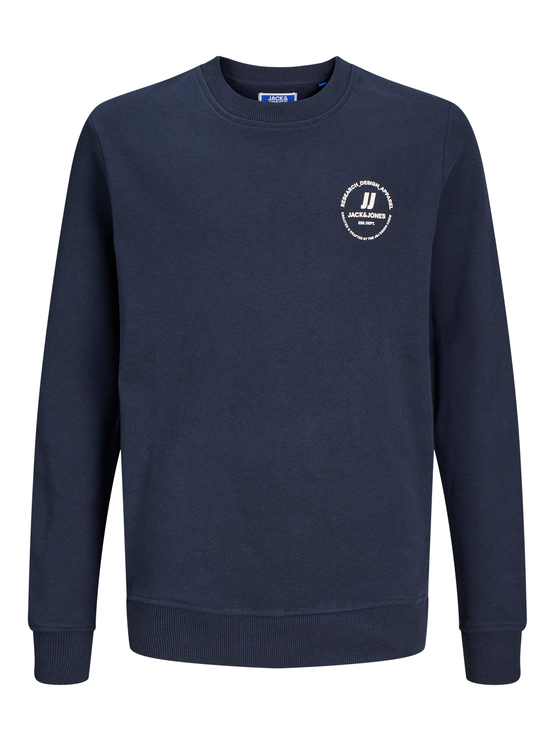 Jack & Jones Printet Sweatshirt med rund hals Mini -Navy Blazer - 12258972