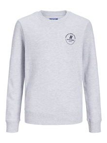 Jack & Jones Sudadera con cuello redondo Estampado Bebés -White Melange - 12258972