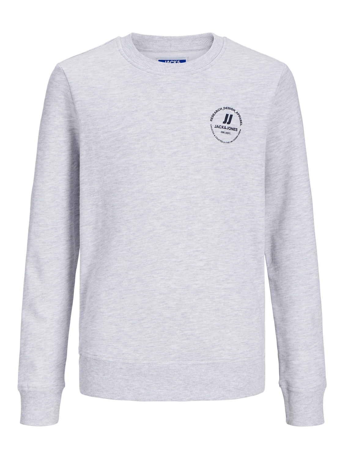 Jack & Jones Trykk Genser med rund hals Mini -White Melange - 12258972