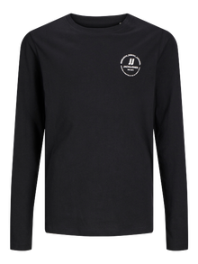 Jack & Jones Printet Langærmet T-shirt -Black - 12258973