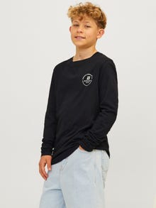 Jack & Jones Printet Langærmet T-shirt -Black - 12258973