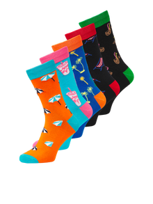 Jack & Jones 5-pack Socks -Persimmon Orange - 12259000