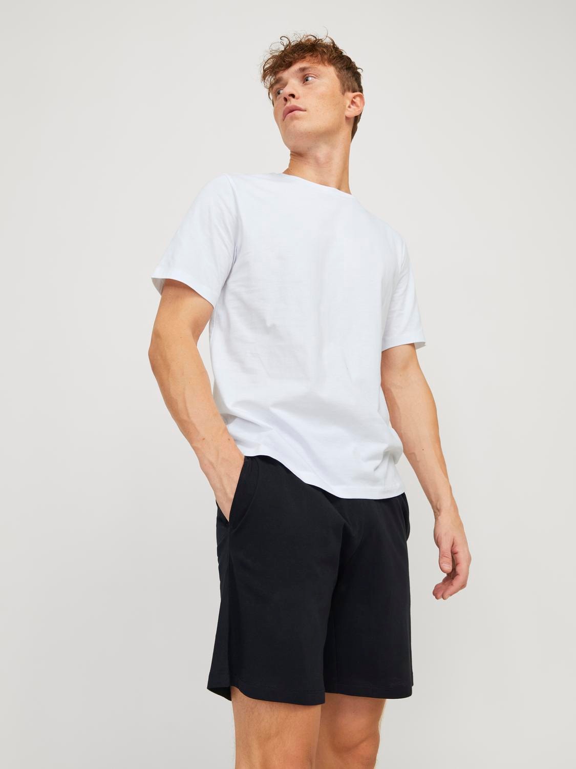 Jack & Jones Einfarbig Rundhals Loungewear Set -White - 12259009