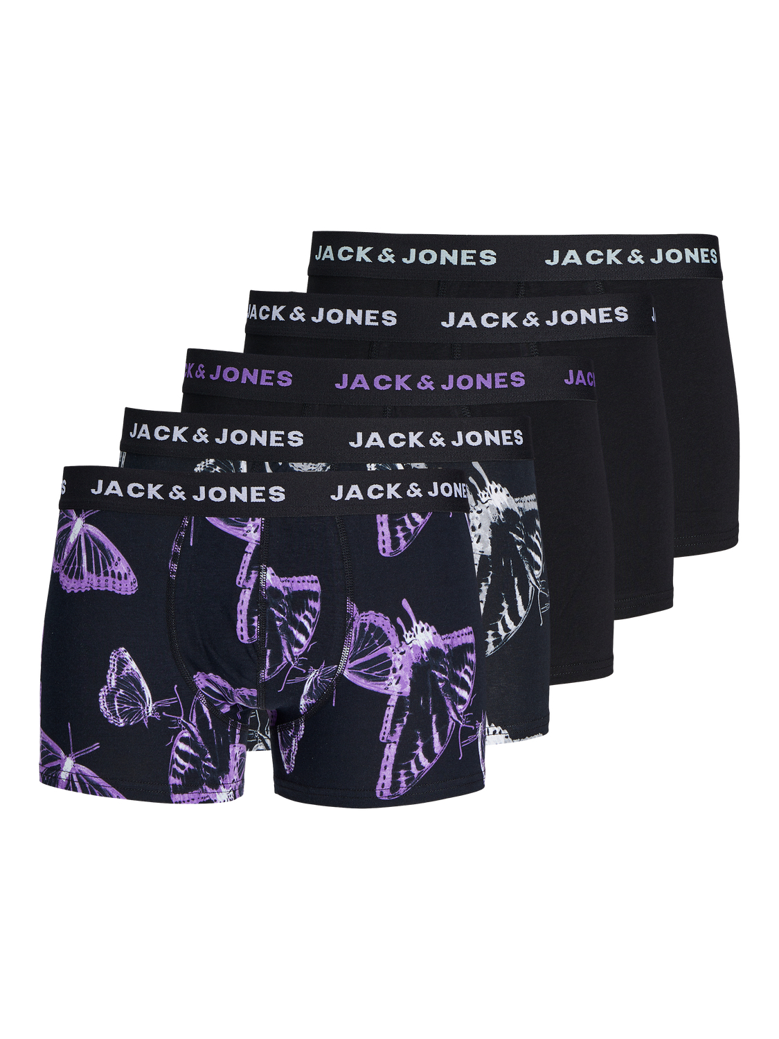 Jack & Jones 5-balení Trenýrky -Black - 12259016