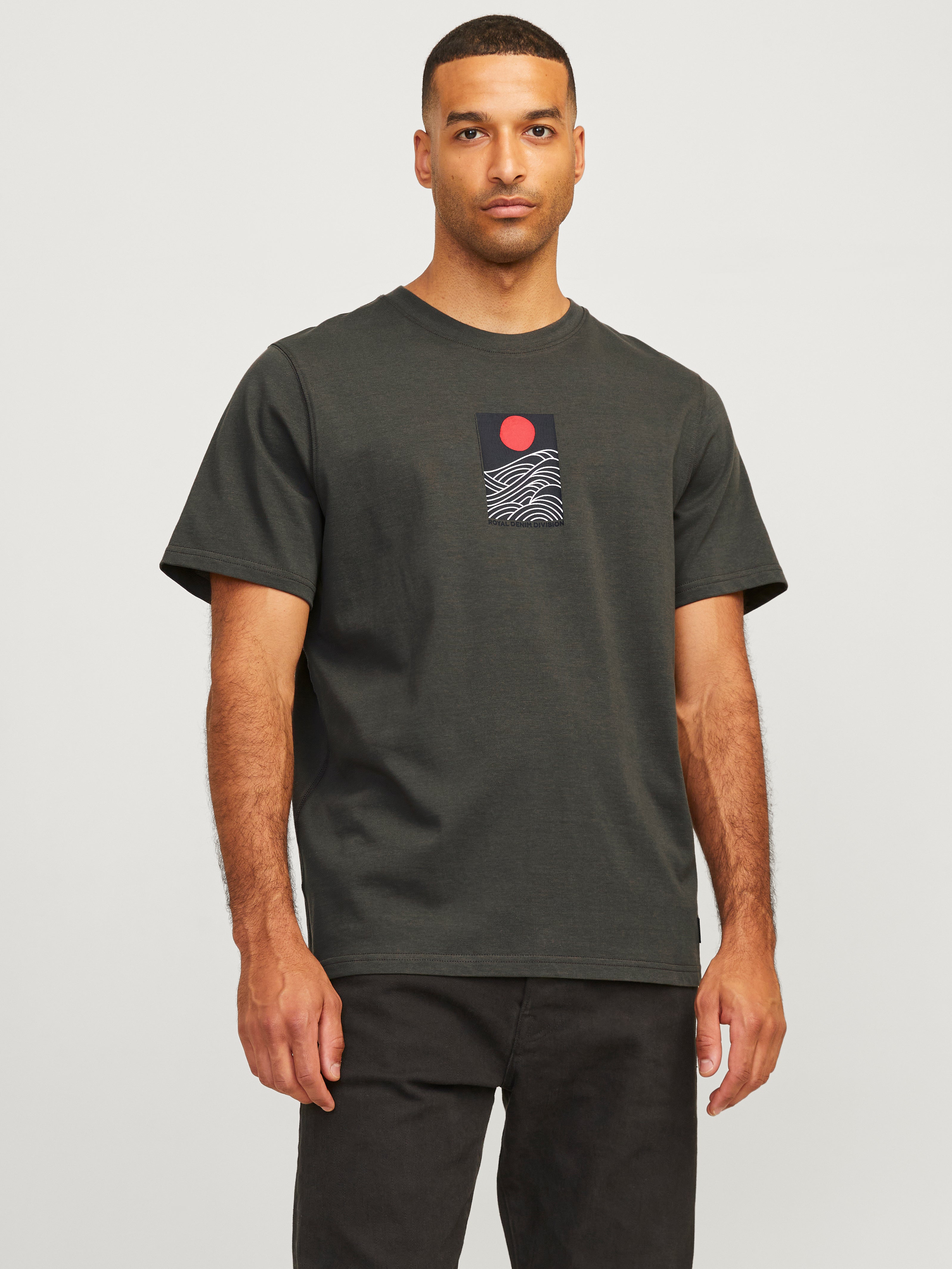 Gedruckt Rundhals T-shirt