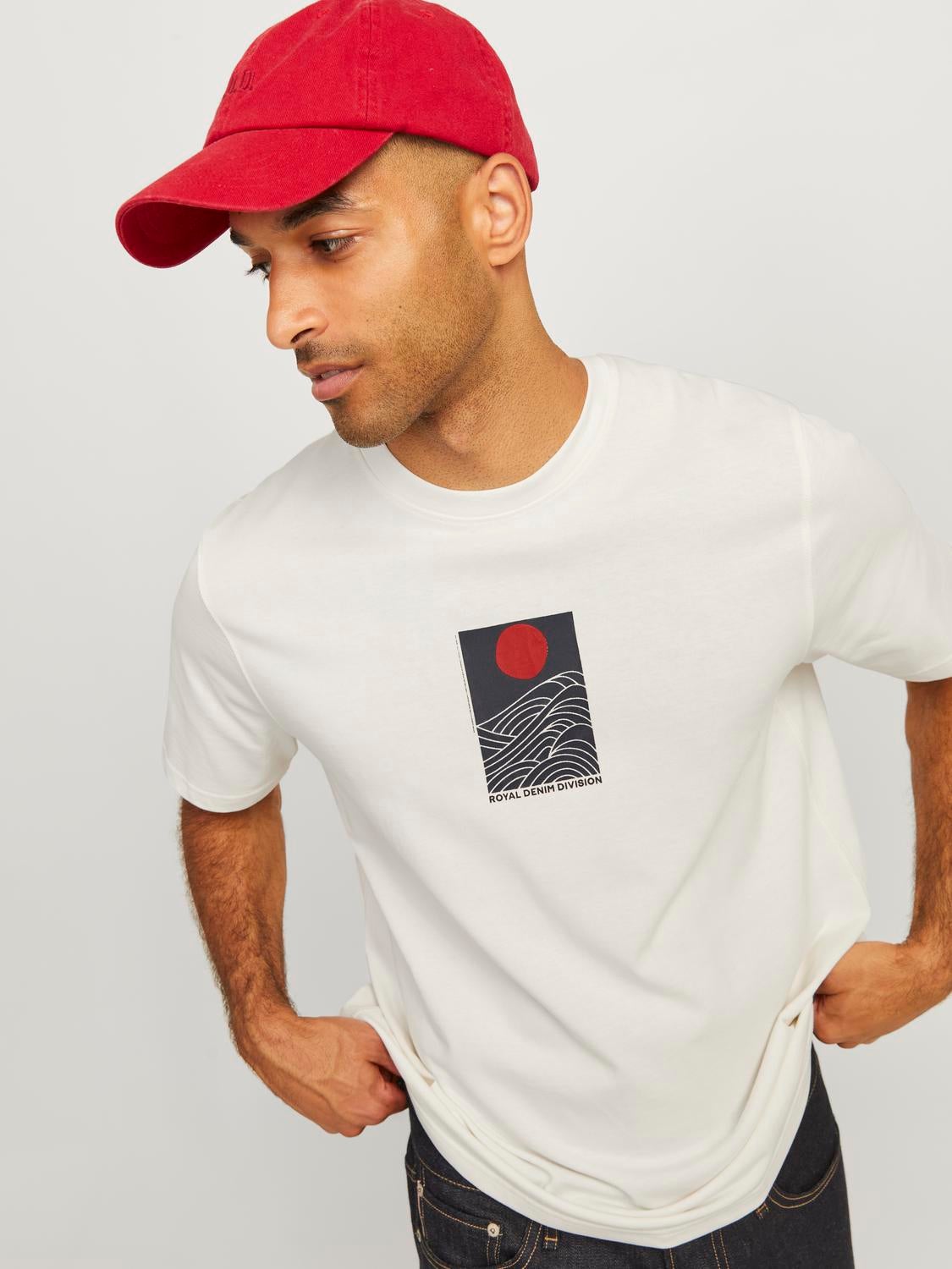 Gedruckt Rundhals T-shirt