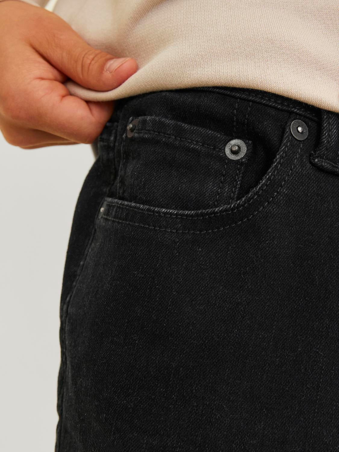 Jack & Jones JJICLARK JJORIG STRETCH SQ 356 SN Regular fit jeans For boys -Black Denim - 12259278