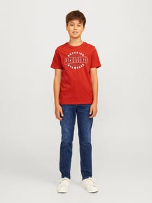 Jack & Jones JJICLARK JJORIGINAL AM 384 SN JNR Klasikinio kirpimo džinsai Jaunimui -Blue Denim - 12259282