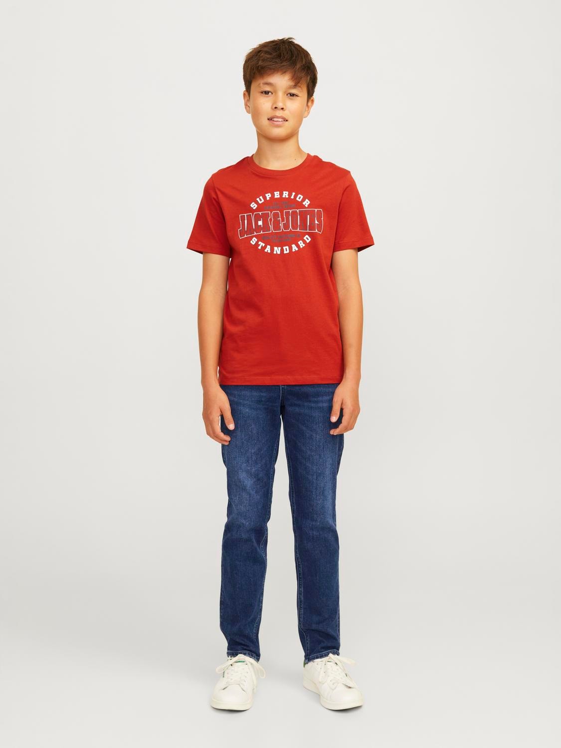 Jack & Jones JJICLARK JJORIGINAL AM 384 SN Regular fit Džinsai For boys -Blue Denim - 12259282