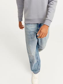 Jack & Jones JJIALEX JJORIGINAL MF 607 SN JNR Baggy džinsai Jaunimui -Blue Denim - 12259294