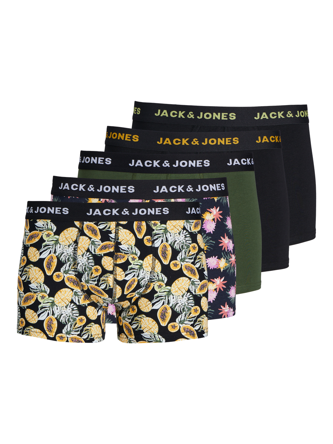 Jack & Jones 5-balení Trenýrky -Black - 12259344