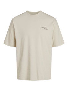Jack & Jones Bedrukt Ronde hals T-shirt -Summer Sand - 12259357