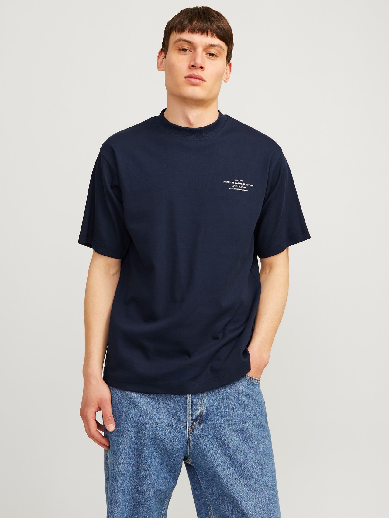 Jack & Jones Printet Crew neck T-shirt -Night Sky - 12259357