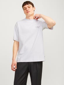 Jack & Jones Nadruk Okrągły dekolt T-shirt -Bright White - 12259357