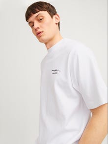 Jack & Jones Tryck Rundringning T-shirt -Bright White - 12259357