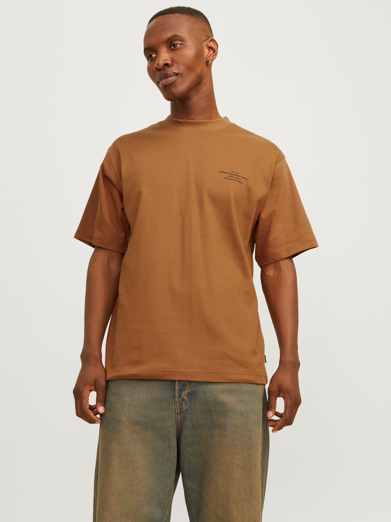 Jack & Jones Printet Crew neck T-shirt -Nuthatch - 12259357