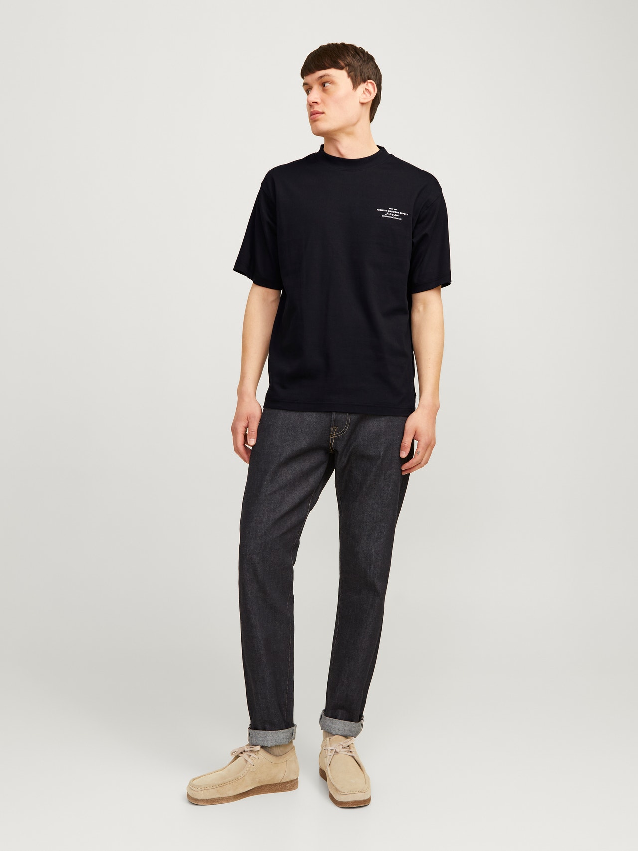 Jack & Jones Bedrukt Ronde hals T-shirt -Black - 12259357