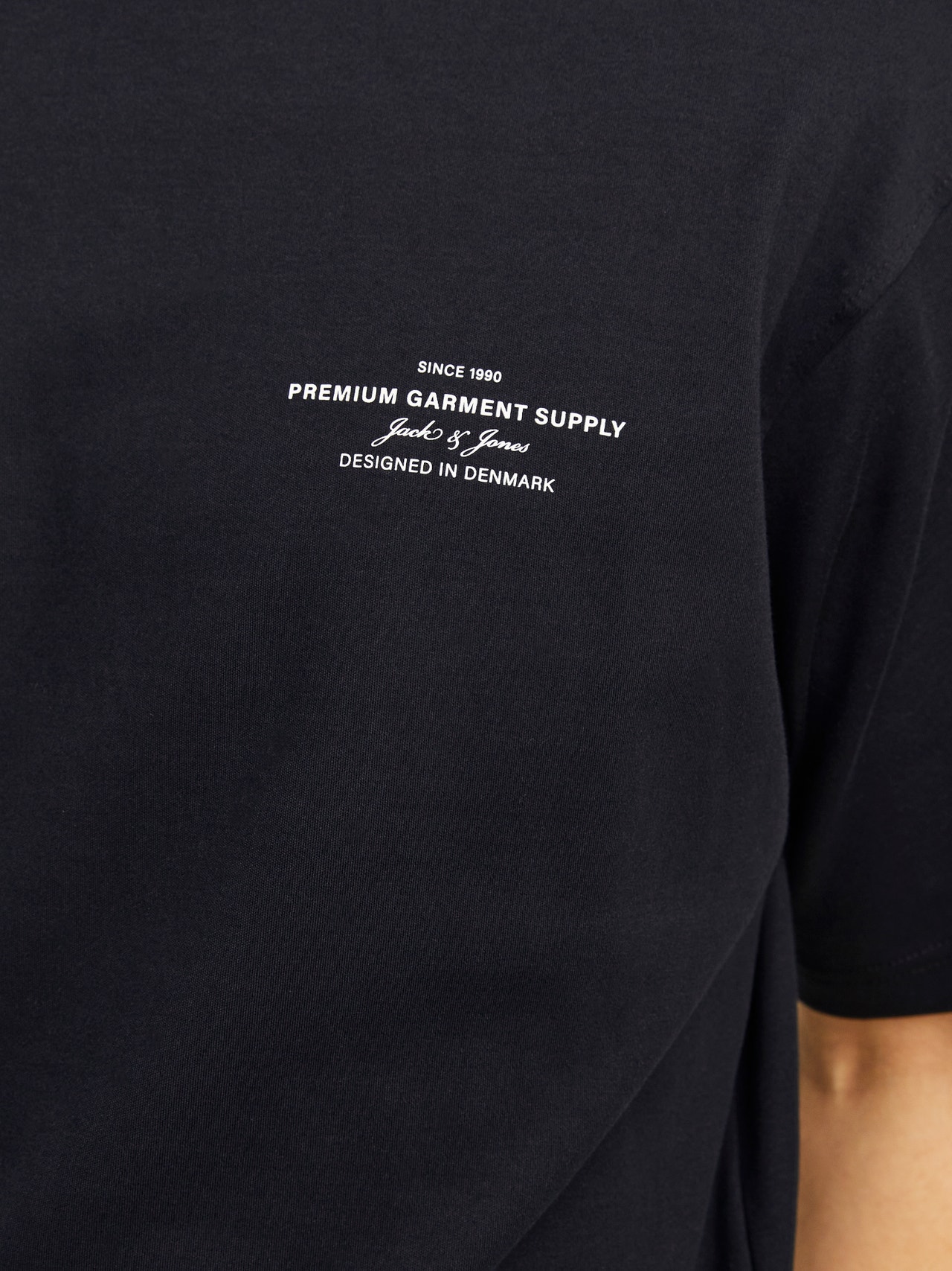 Jack & Jones Printet Crew neck T-shirt -Black - 12259357