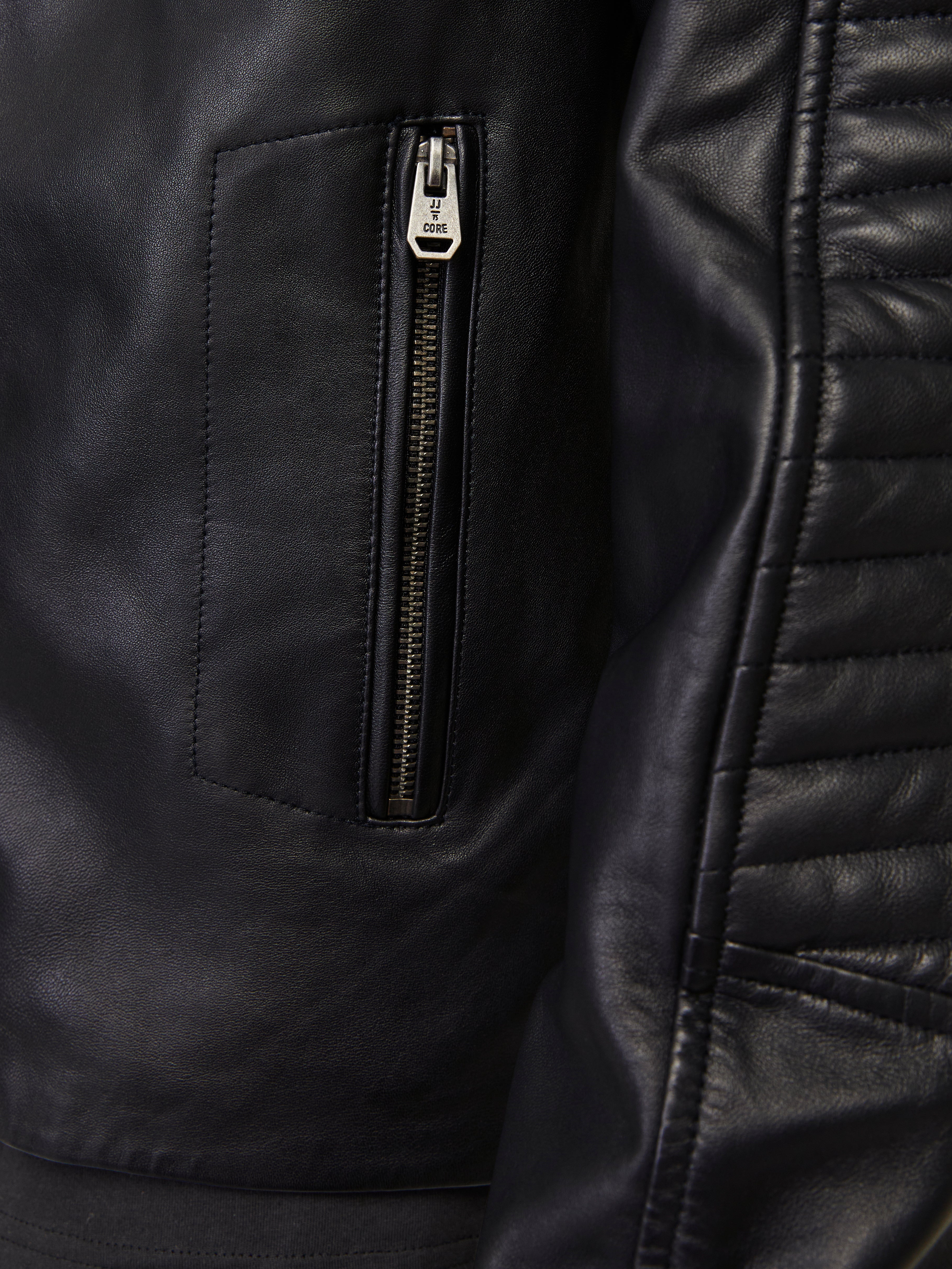 Leather jacket Black Jack Jones